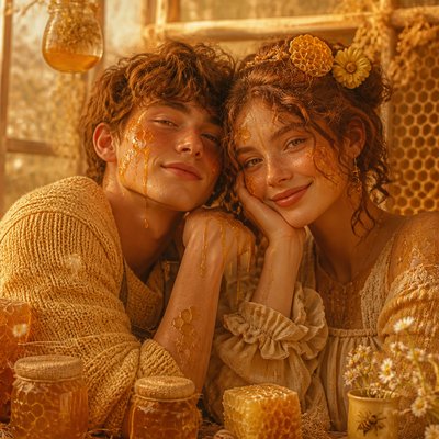 portrait of two people together