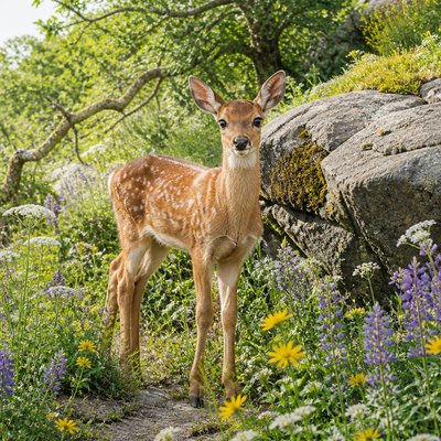 animal standing in natural pose