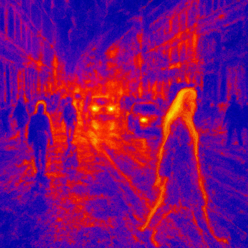 urban street with city activity