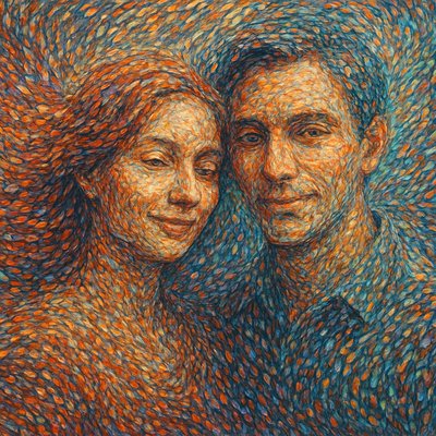 portrait of two people together