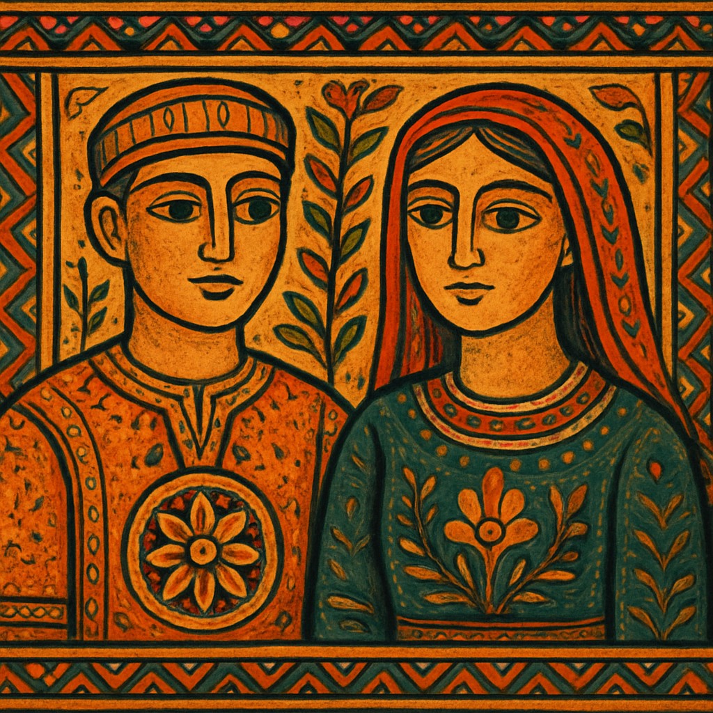portrait of two people together