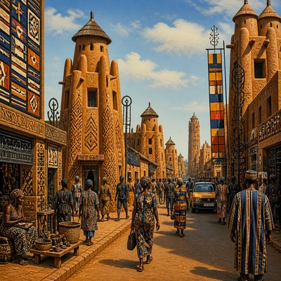 urban street with city activity