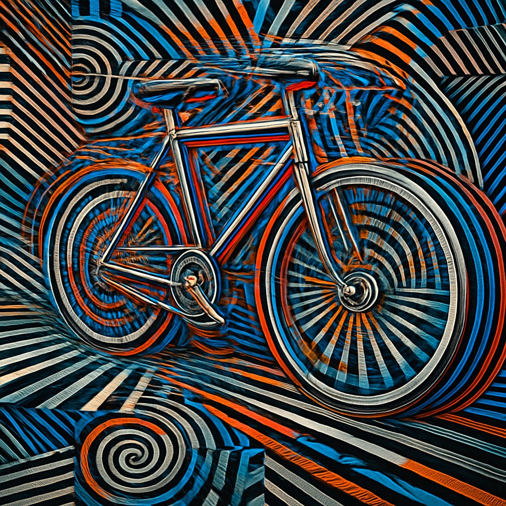 bicyle resting against a wall
