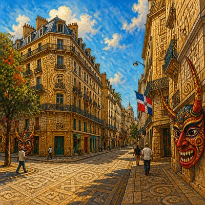 Dominican Art Style Style Transfer Example