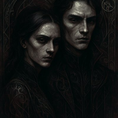 portrait of two people together