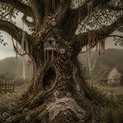 a tree in nature — Dark Cottagecore Aesthetic