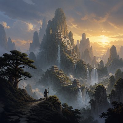 wide landscape with natural scenery — Concept Art Style