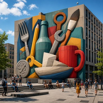 still life with everyday objects — Public Art Style