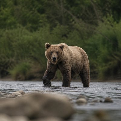 animal standing in natural pose