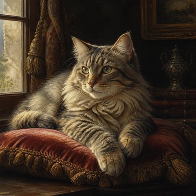 a cat lounging in a sunlit window