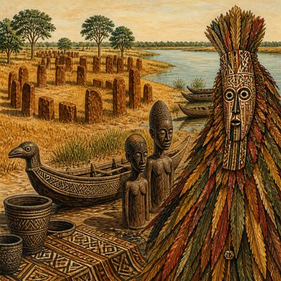 wide landscape with natural scenery — Gambian Art Style