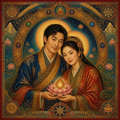 portrait of two people together