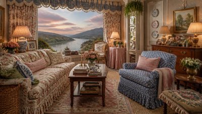 sweeping panoramic landscape with a dramatic sky