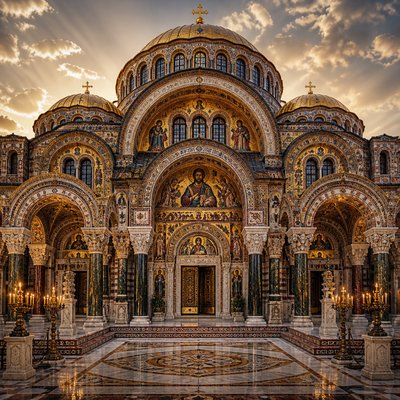house with front view — Byzantine Architecture
