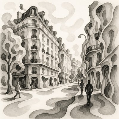 Biomorphic Shapes Art Style Style Transfer Example
