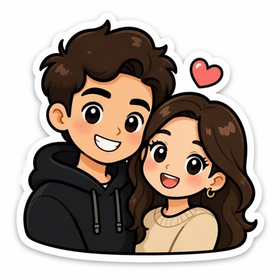 portrait of two people together