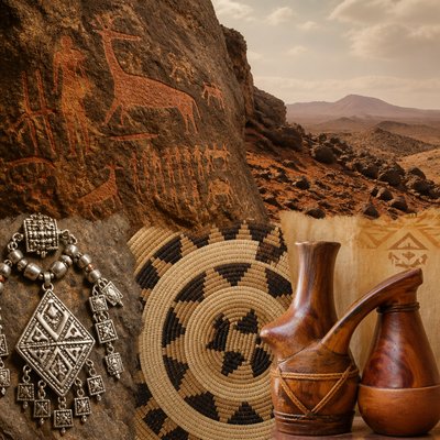 wide landscape with natural scenery — Djiboutian Art Style
