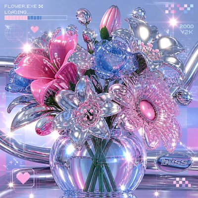 bouquet of flowers in a glass vase