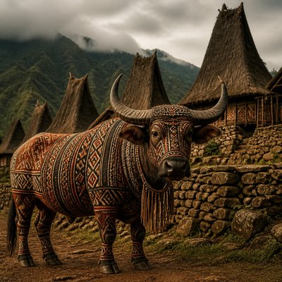 animal standing in natural pose — Timorese Art Style