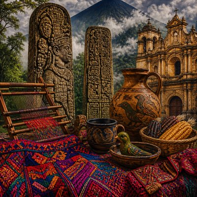 still life with everyday objects — Guatemalan Art Style