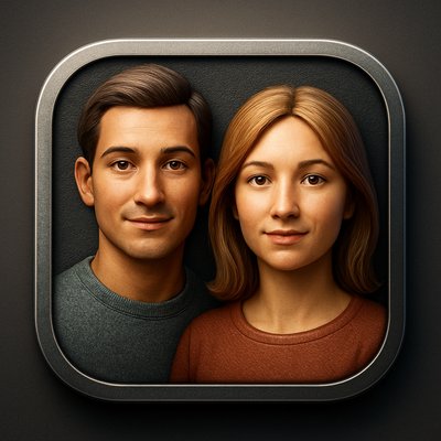 portrait of two people together