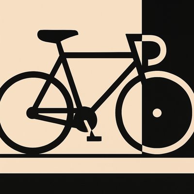 bicyle resting against a wall