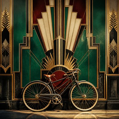 bicyle resting against a wall