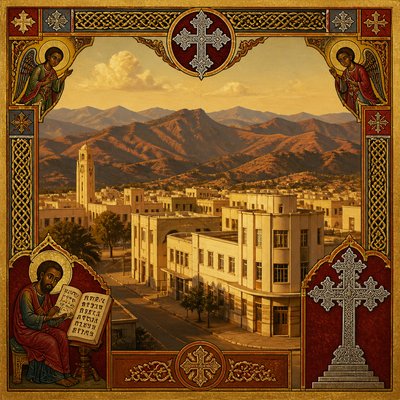 wide landscape with natural scenery — Eritrean Art Style