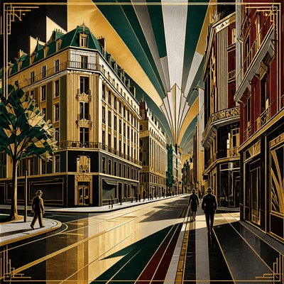Art Deco Architecture Art Style Transfer Example