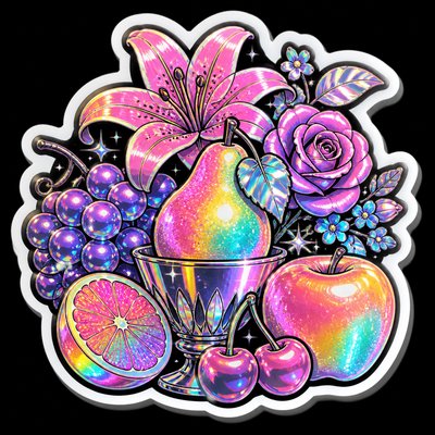 Holographic Sticker Design 3
