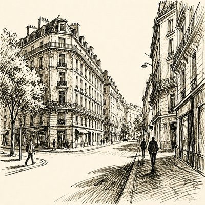 Pen and Ink Drawing Style Style Transfer Example