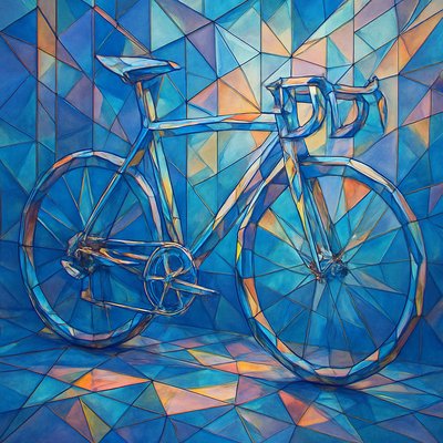 bicyle resting against a wall