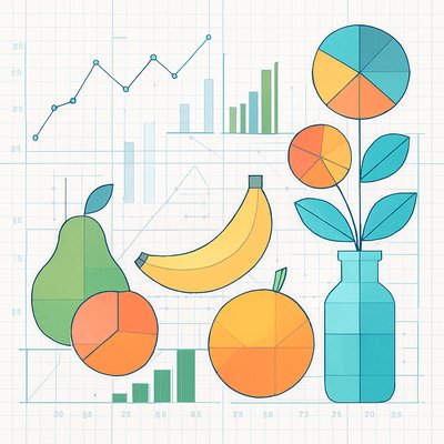 still life arrangement of fruits and flowers