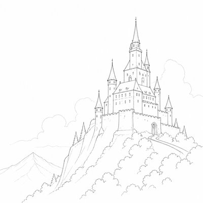 majestic castle on a hilltop