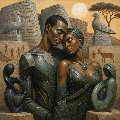 portrait of two people together
