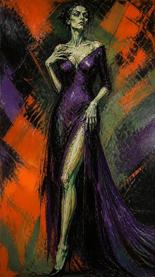 full-length portrait of an elegant figure