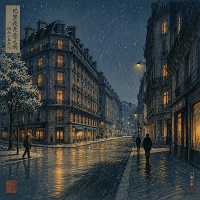 Shin-hanga Print Style Style Transfer Example