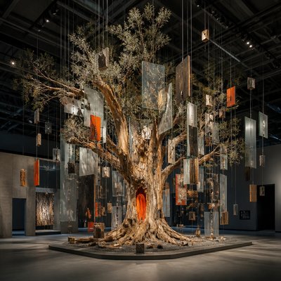 a tree in nature — Installation Modern Art Style