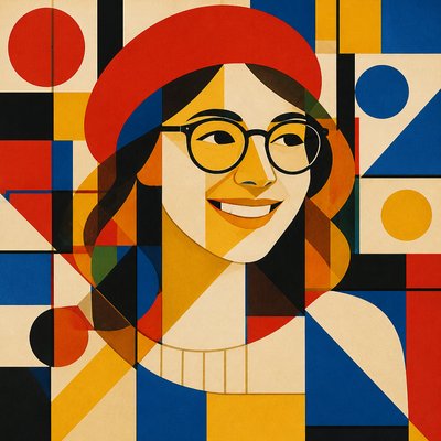 Bauhaus Geometric Art Style Transfer Example
