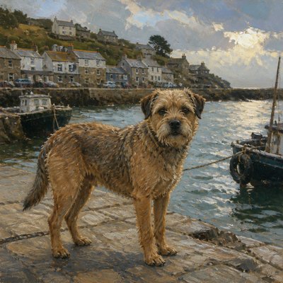 animal standing in natural pose — Cornwall Plein Air Art Style