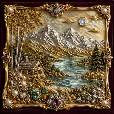 wide landscape with natural scenery — jewelry-art Art Style