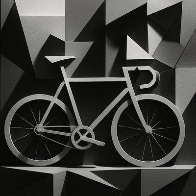 bicyle resting against a wall