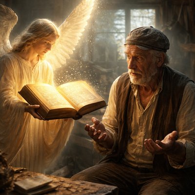 Express without words Isaiah 29:12 (KJV)
12 And the book is delivered to him that is not learned, saying, Read this, I pray thee: and he saith, I am not learned.
