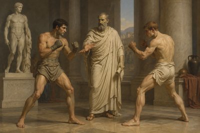 Polyclitus with two boxers dueling