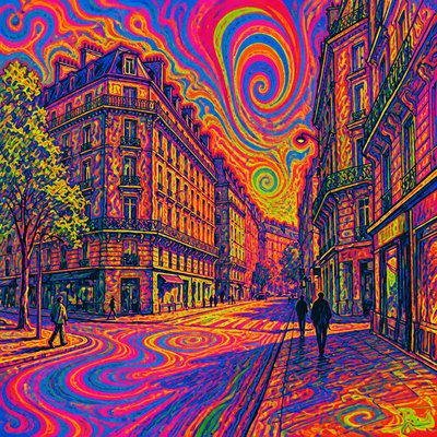 Psychedelic Art Style Style Transfer Example
