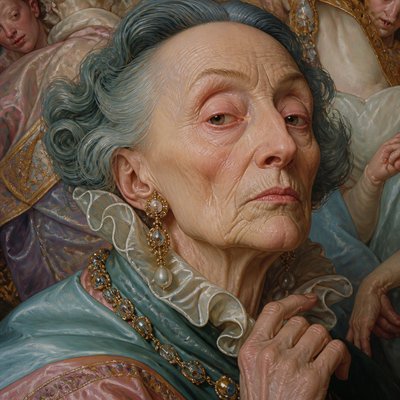 close-up portrait of an elderly person with expressive weathered features