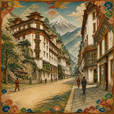 Bhutanese Art Style Style Transfer Example