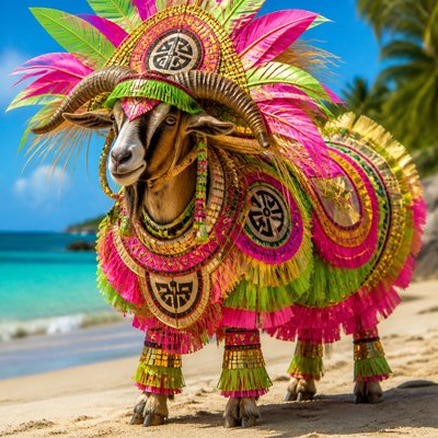 animal standing in natural pose — Bahamian Art Style