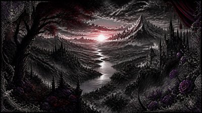 a vast valley with a river winding toward distant mountains at sunrise, no people, no text