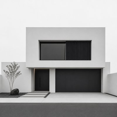 house with front view — Modern Minimalist Furniture Art